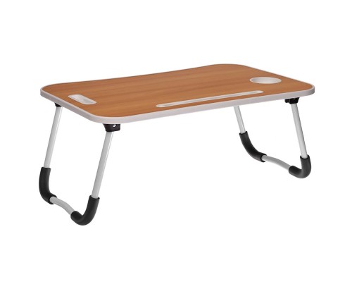 Стол складной с подстаканником «ЛАЙТ», 59,5x39,5x26,4см, мдф, металл, св. дерево, белый