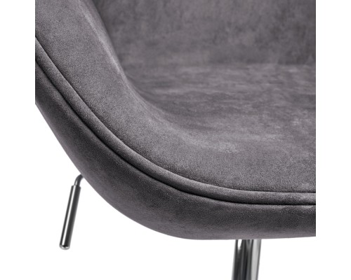 Кресло SWAN STYLE CHAIR тёмно-серый, искусственная замша