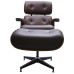 Кресло EAMES LOUNGE CHAIR и оттоманка EAMES LOUNGE CHAIR коричневые