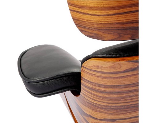 Кресло EAMES LOUNGE CHAIR и оттоманка EAMES LOUNGE CHAIR чёрные