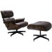 Кресло EAMES LOUNGE CHAIR и оттоманка EAMES LOUNGE CHAIR коричневые