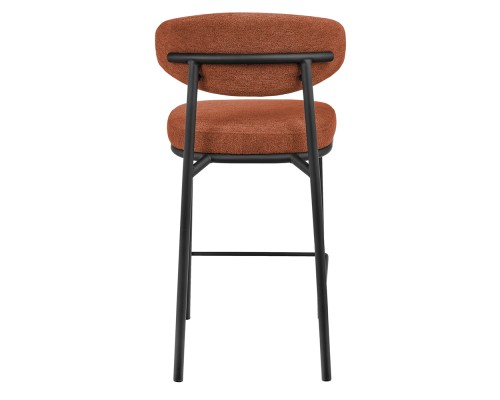 Стул полубарный Lucas 2 терракотовый шенилл с чёрными ножками