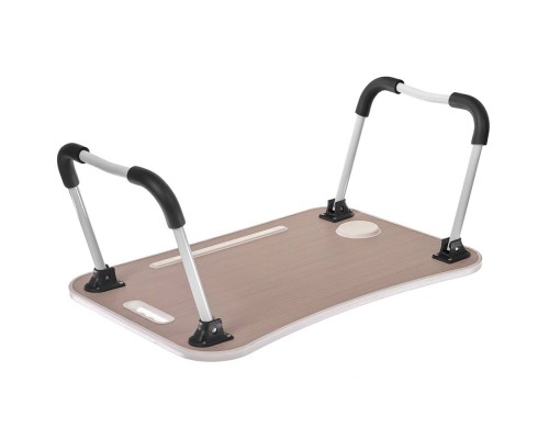 Стол складной с подстаканником «ЛАЙТ», 59,5x39,5x26,4см, мдф, металл, св. дерево, белый