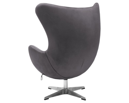 Кресло EGG STYLE CHAIR тёмно-серый, искусственная замша Кресло EGG STYLE CHAIR тёмно-серый, искусственная замша