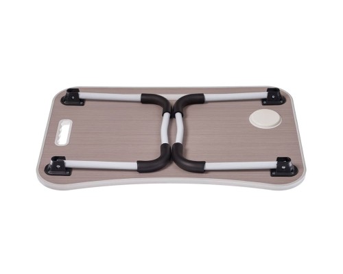 Стол складной с подстаканником «ЛАЙТ», 59,5x39,5x26,4см, мдф, металл, св. дерево, белый