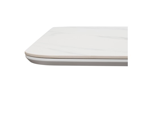 Стол Festa 140x85x77см, керамогранит белый мрамор