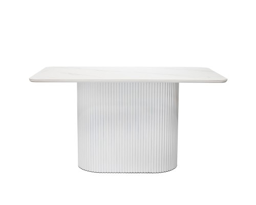 Стол Festa 140x85x77см, керамогранит белый мрамор