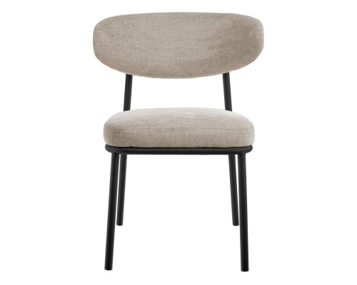 Стул Lucas 2 латте шенилл с чёрными ножками
