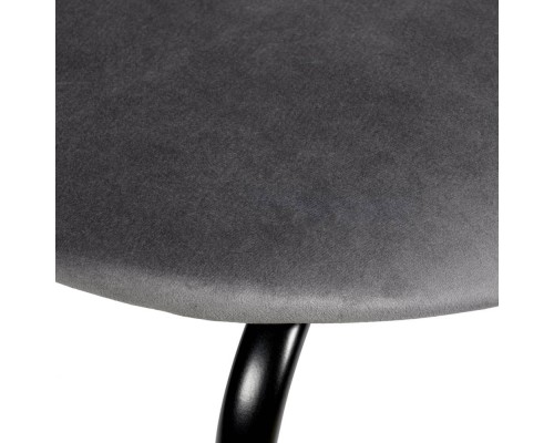 Стул Seven Style тёмно-серый велюр с чёрными ножками