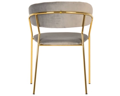 Стул Turin латте с золотыми ножками