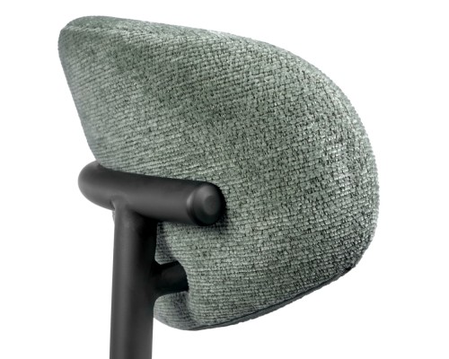 Стул полубарный Lucas 2 шалфей шенилл с чёрными ножками