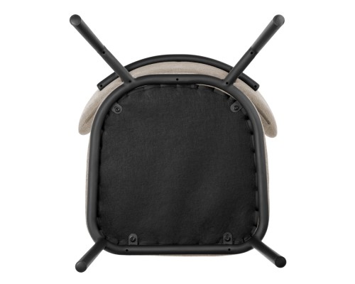 Стул Lucas 2 латте шенилл с чёрными ножками