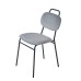 Стул MOLLY разборный черный каркас серое сиденье