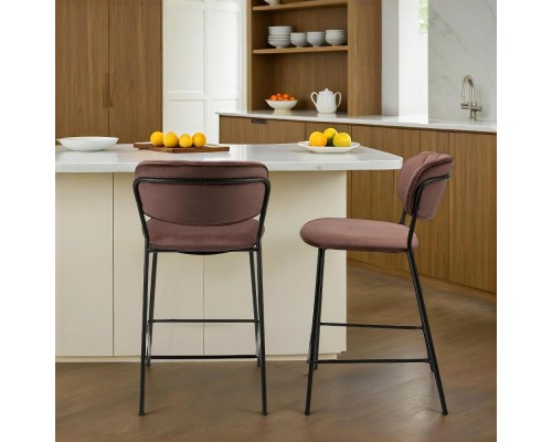 Стул полубарный Carol терракотовый