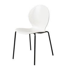 Комплект из 4-х стульев Wave белый с черными ножками