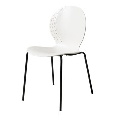 Комплект из 4-х стульев Wave белый с черными ножками