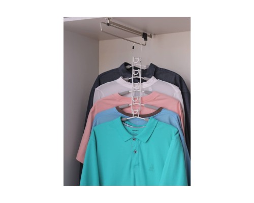 Вешалка-трансформер для одежды Гинго 5 в 1 серая