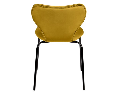 Комплект из 2-х стульев Seven Style горчичный велюр с чёрными ножками