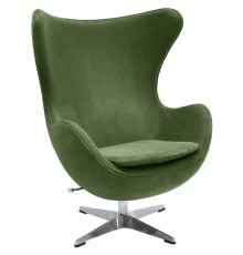 Кресло EGG CHAIR зеленый, искусственная замша