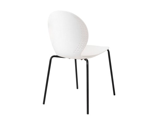 Стул Wave белый с черными ножками