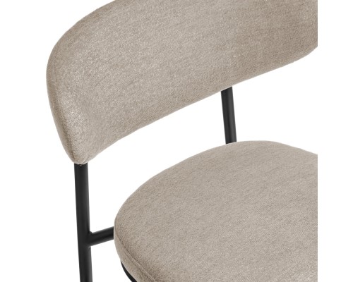 Стул Lucas 2 латте шенилл с чёрными ножками