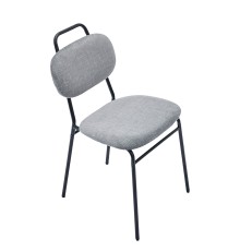 Стул MOLLY разборный черный каркас серое сиденье