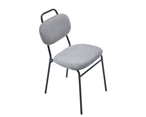 Стул MOLLY разборный черный каркас серое сиденье