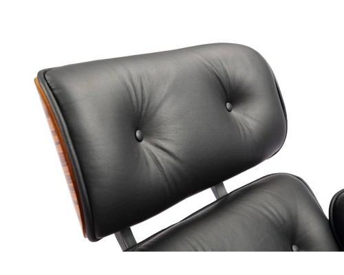 Кресло EAMES LOUNGE CHAIR и оттоманка EAMES LOUNGE CHAIR чёрные