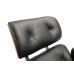 Кресло EAMES LOUNGE CHAIR и оттоманка EAMES LOUNGE CHAIR чёрные