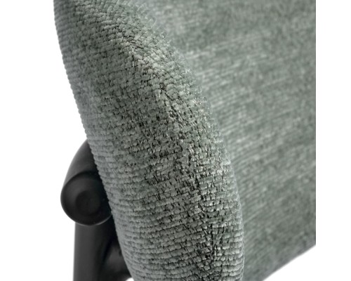 Стул полубарный Lucas 2 шалфей шенилл с чёрными ножками