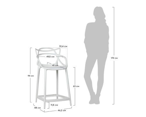 Стул барный Masters чёрный