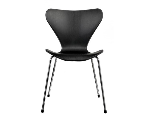 Комплект из 2-х стульев Seven Style чёрный с хромированными ножками