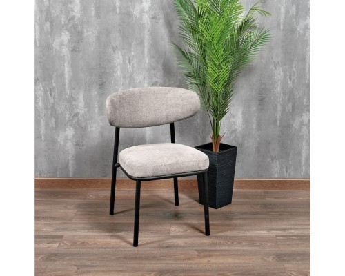 Стул Lucas 2 латте шенилл с чёрными ножками