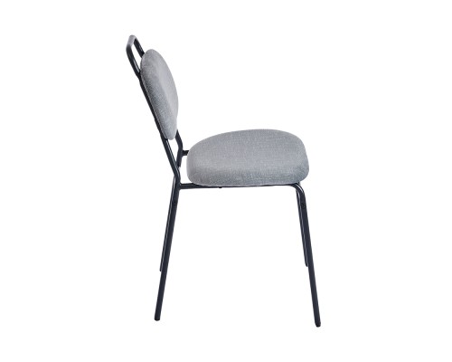 Стул MOLLY разборный черный каркас серое сиденье