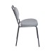 Стул MOLLY разборный черный каркас серое сиденье