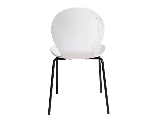 Комплект из 2-х стульев Wave белый с черными ножками