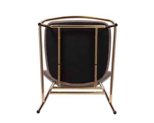 Стул полубарный Elle латте с золотыми ножками