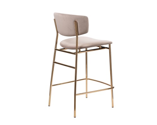 Стул полубарный Elle латте с золотыми ножками