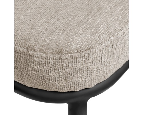 Стул Lucas 2 латте шенилл с чёрными ножками