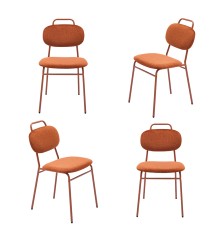 Комплект из 4-ух стульев MOLLY разборный терракотовый