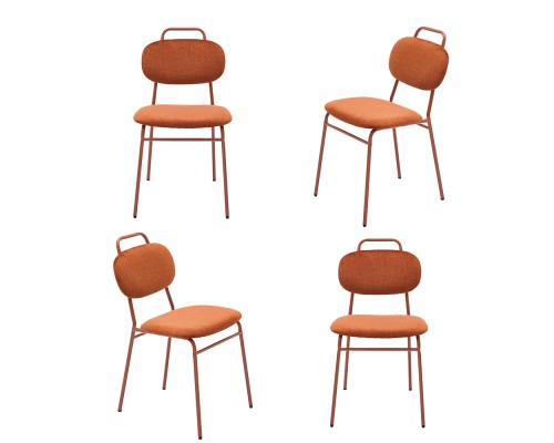 Комплект из 4-ух стульев MOLLY разборный терракотовый