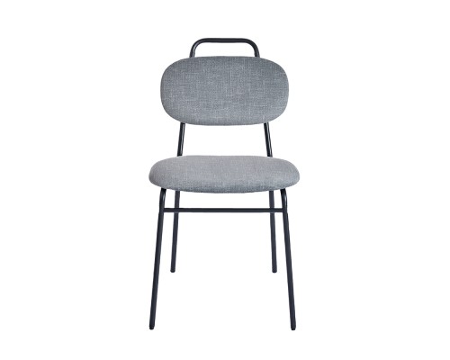 Стул MOLLY разборный черный каркас серое сиденье