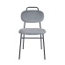 Стул MOLLY разборный черный каркас серое сиденье