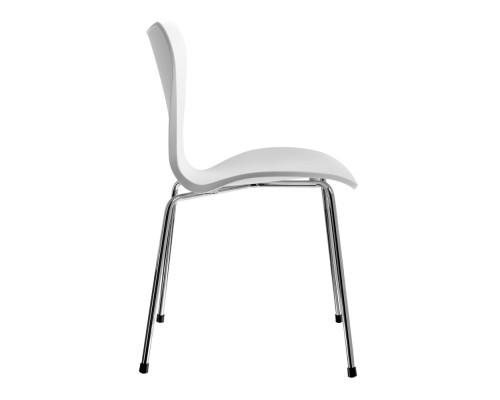 Комплект из 4-х стульев Seven Style белый с хромированными ножками
