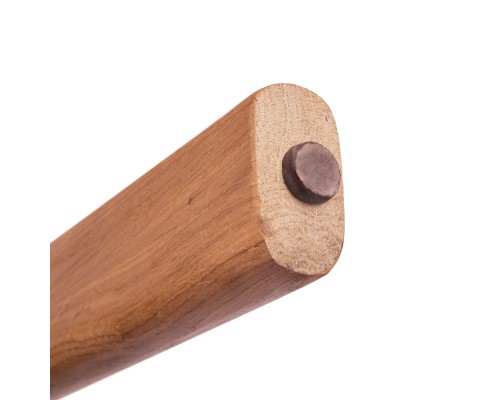 Стул полубарный Rich рогожка латте с ножками цвета орех