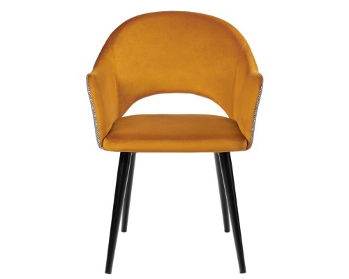 Стул Bruno горчичный с жаккардом