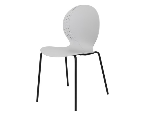 Комплект из 2-х стульев Wave серый с черными ножками