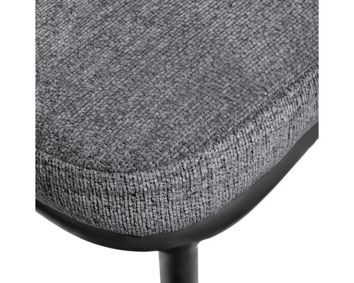 Стул полубарный Lucas 2 серый шенилл с чёрными ножками