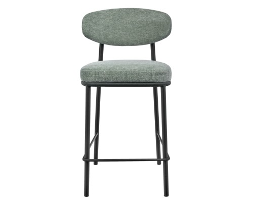 Стул полубарный Lucas 2 шалфей шенилл с чёрными ножками