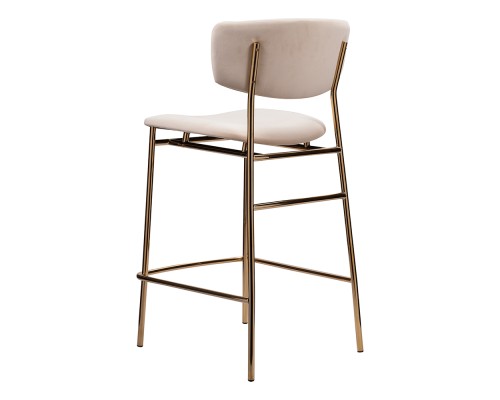 Стул полубарный Elle кремовый с золотыми ножками